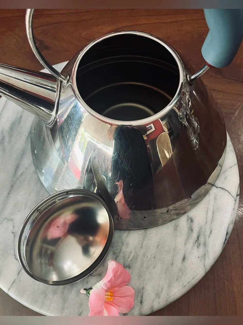 Vintage Alessi 9093 Michael Graves Stainless Steel Tea Kettle- Missing Whistle